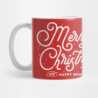 Merry Christmas and Happy New Year typography design Mug